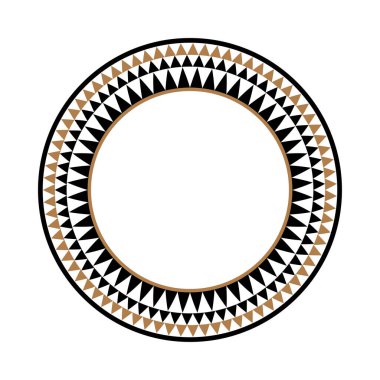 Etnik Afrika kabilesinin yuvarlak vektör sanat çerçevesi