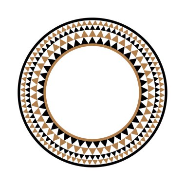 Etnik Afrika kabilesinin yuvarlak vektör sanat çerçevesi