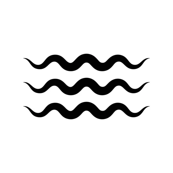 Icono de vector de onda sobre fondo blanco. Diseño plano . — Archivo Imágenes Vectoriales