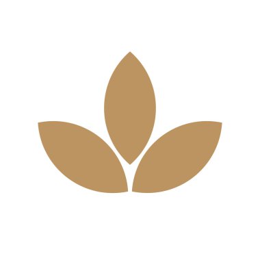 Gold leaf natural and organic ornament symbol