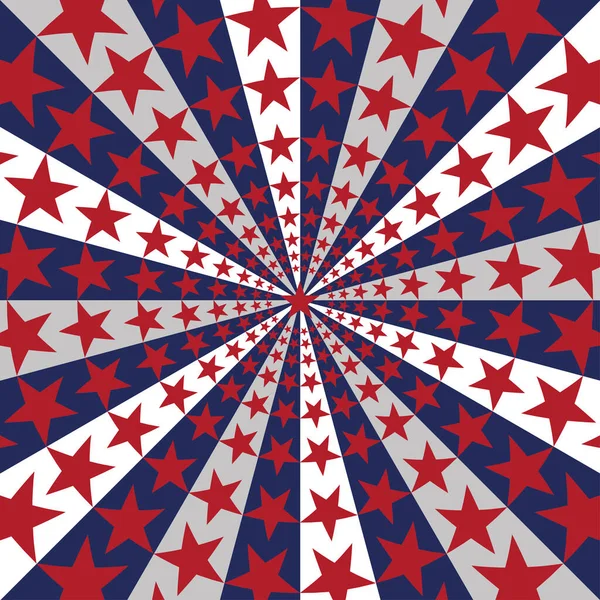 Bandera Americana Sunburst Fondo Con Estrellas Rayas Que Simbolizan Julio — Archivo Imágenes Vectoriales