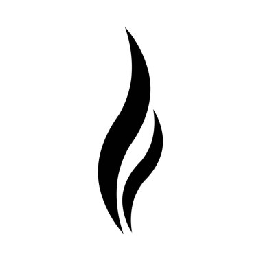 Buhar vektörü ikonu tüttür. Beyaz arkaplanda sembol