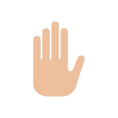 İnsan eli sembollü dur tabelası. Vektör