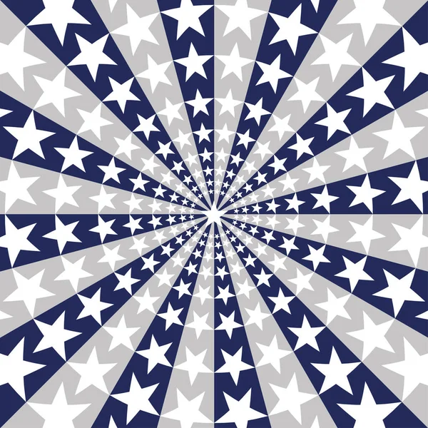 Bandeira americana sunburst art textura estrelas listras — Vetor de Stock