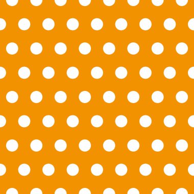 Turuncu vektör deseninde beyaz benekli kumaş