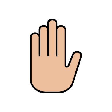 İnsan eli sembollü dur tabelası. Vektör