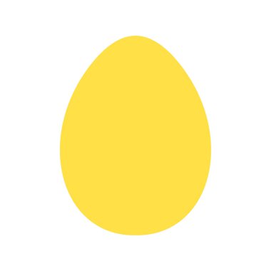 Beyaz arkaplanda sarı yumurta vektör simgesi.