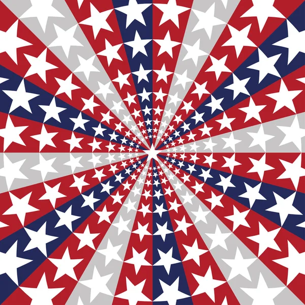 Bandera americana sunburst art textura estrellas rayas — Vector de stock