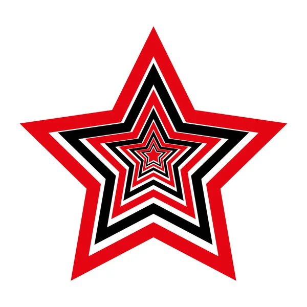Icono vectorial estrella de cinco puntas aislado en blanco — Vector de stock