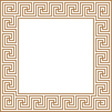 Yunan anahtar sınır çerçevesi. Soyut geometrik. Vektör