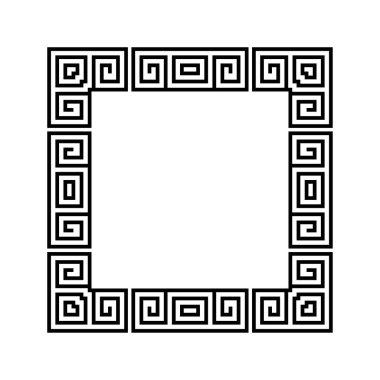 Yunan anahtar sınır çerçevesi. Soyut geometrik. Vektör