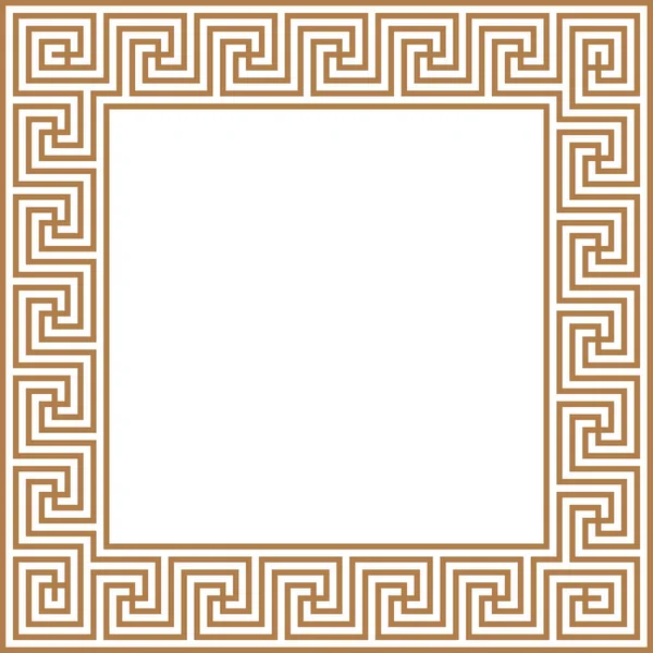 Marco de frontera clave griega. Geométrico abstracto. Vector — Archivo Imágenes Vectoriales