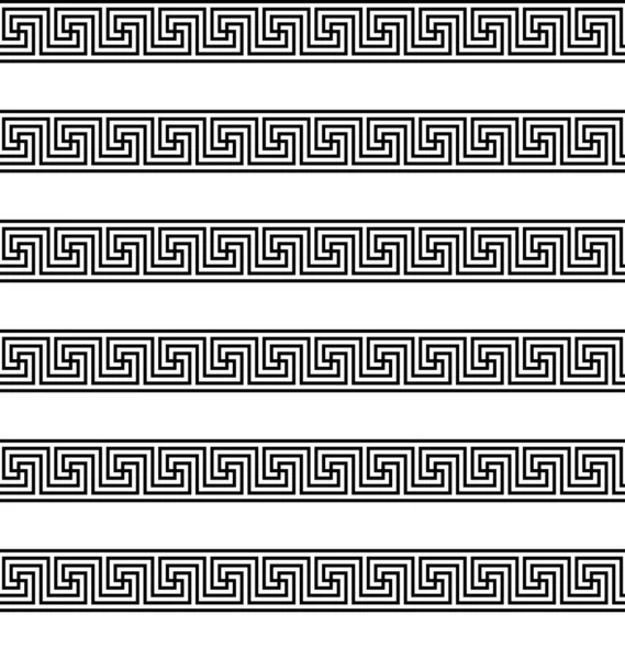 Patrón o textura sin costura clave griega. Vector — Vector de stock