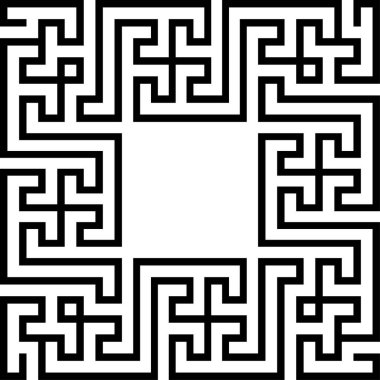 Yunan anahtar sınır çerçevesi. Soyut geometrik. Vektör