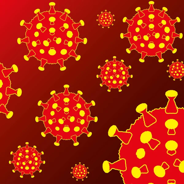 Бактериальная коронавирусная текстура Китай — стоковый вектор
