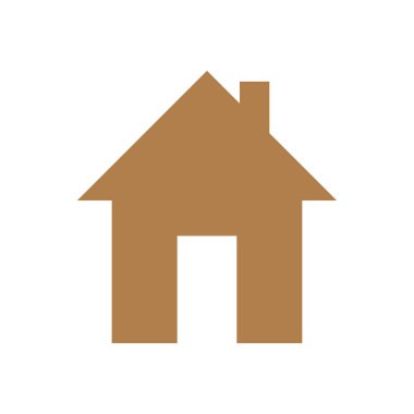 Ev simgesi Vektörü basit düz logo simgesi