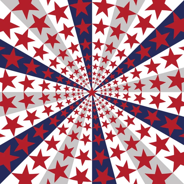 Bandera americana sunburst art textura estrellas rayas — Vector de stock