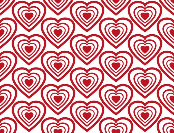Icona del cuore rosso senza cuciture sfondo o texture . — Vettoriale Stock