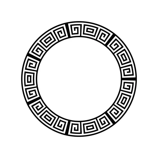 ギリシャのキーラウンドフレーム 典型的なエジプト人 アッシリア人 ギリシャ人の動機は国境を一周する アラビア語の幾何学的質感 イスラム美術 抽象幾何学 ベクトルとイラスト — ストックベクタ