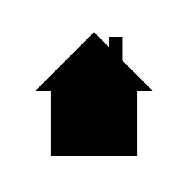 Casa Icono Vector Simple Símbolo Plano Logo Sólido Casa Negra — Archivo Imágenes Vectoriales