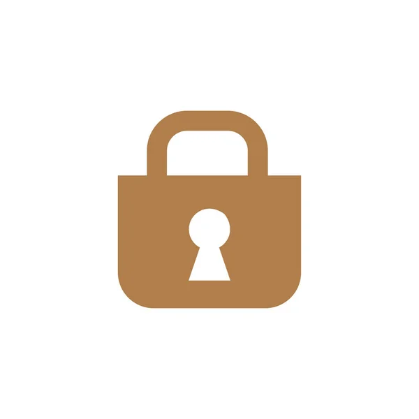 Padlock Icon Vector Lock Flat Design Best Sign Secure Concept — Stock Vector