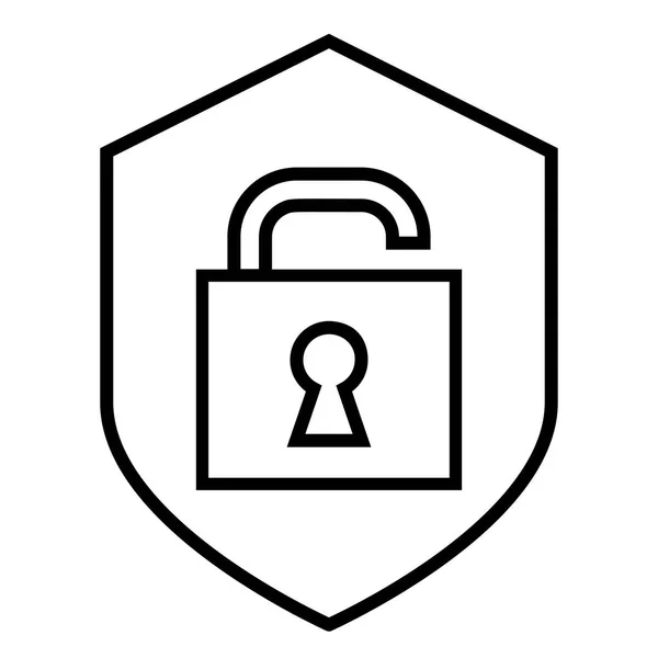 Open Padlock Icon Vector Unlock Flat Design Best Sign Secure — Stock Vector