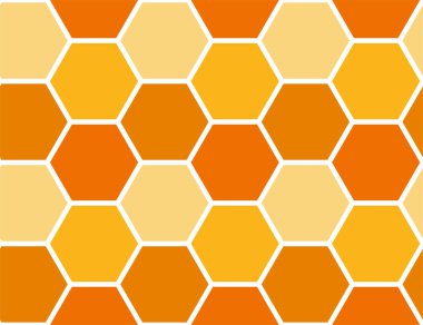 Kusursuz bal peteği deseni, sanat arkaplan şablonu. Vektör bal dokusu