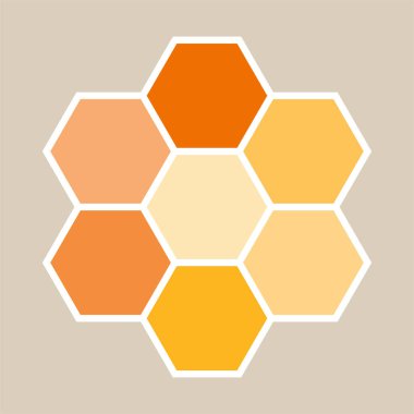 Işık arkaplanda bal peteği simgesi. Web sitenizin tasarımı, logosu, uygulaması için bal tarağı düz stil işaret şablonu.