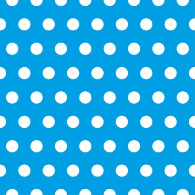 Mavi desenli arka planda beyaz noktalı noktasız retro vektör