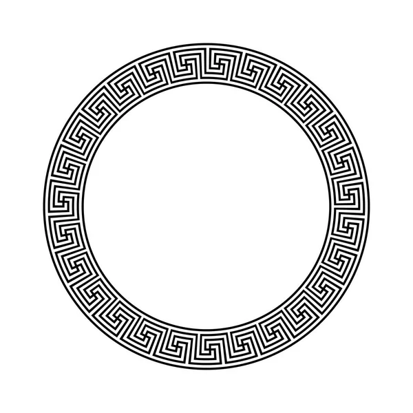 Greek Key Frame Typical Egyptian Assyrian Greek Motives Circle Border — Stock Vector