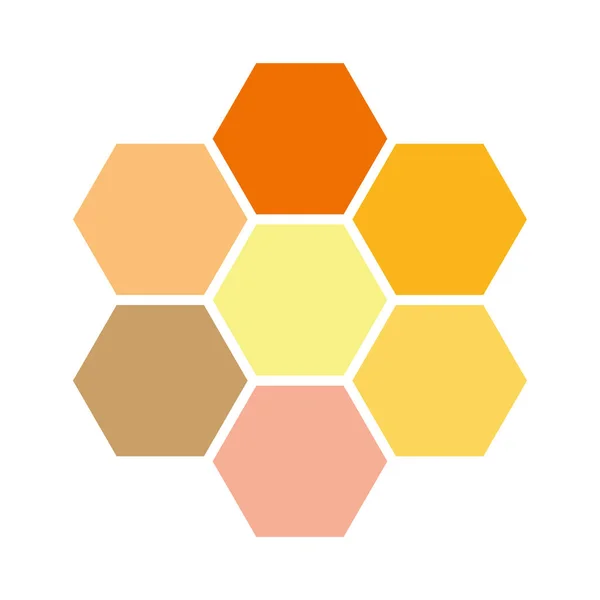 蜂窝蜂图标标识白色背景 为你的网站设计 应用提供蜂蜜梳平样式的标志模板 — 图库矢量图片