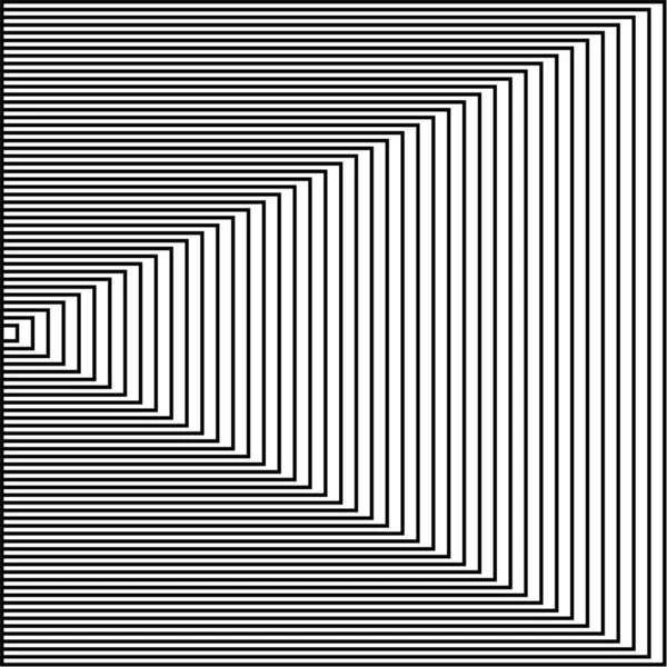 Bandes Lignes Noires Blanches Coin Graphique Abstrait Art Optique Diagonale — Image vectorielle