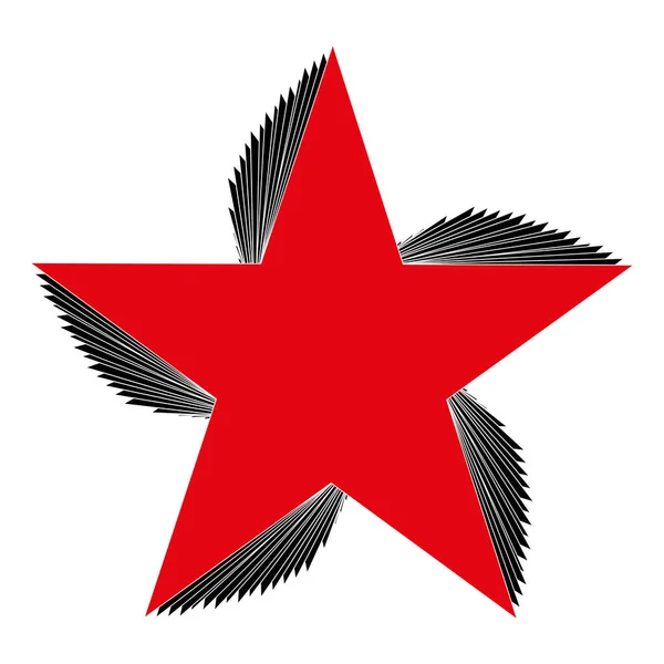 Icono Vectorial Estrella Cinco Puntas Aislado Sobre Fondo Blanco Signo — Vector de stock