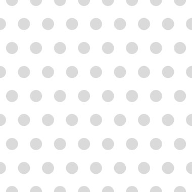 Beyaz arka planda gri benekli kumaş. Retro vektör pürüzsüz desen