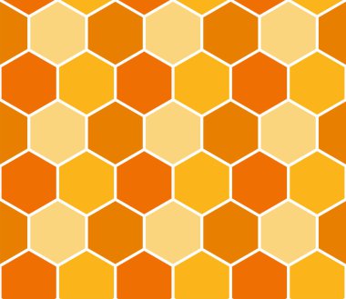 Kusursuz bal peteği deseni, sanat arkaplan şablonu. Vektör bal dokusu