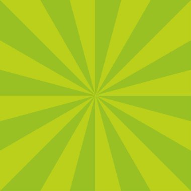 Yeşil Güneş patlaması vektör arkaplan desen tasarımı yeşil çimen renk paleti ile kıvrılmış radyal çizgili tasarım.