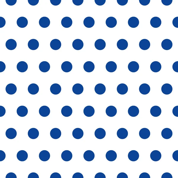 Blue Polka Dot Seamless Retro Vector White Patterns Background — стоковий вектор