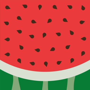 Siyah çekirdekli karpuz vektör yaz deseni