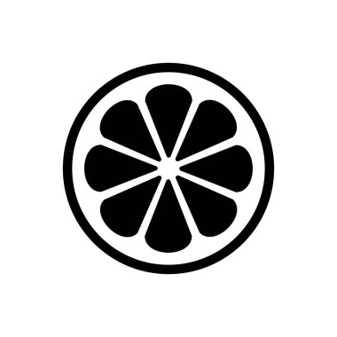 Limonlu limonlu turuncu turunçgil yarı işaret vektörü