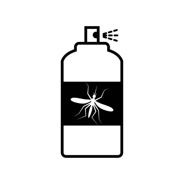 Κουνούπι σπρέι εικονίδιο μπουκάλι. Σήμα διακοπής εντόμων. — Διανυσματικό Αρχείο