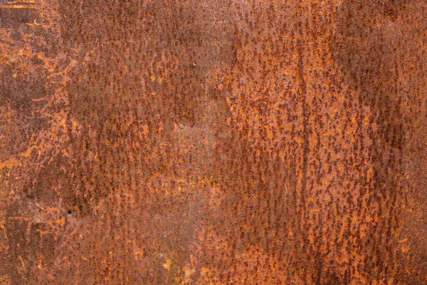 Brown rusted and scratched metal surface texture — Stock Photo, Image