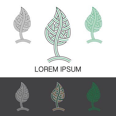 Vektör ağaç logo veya şirket için işaret