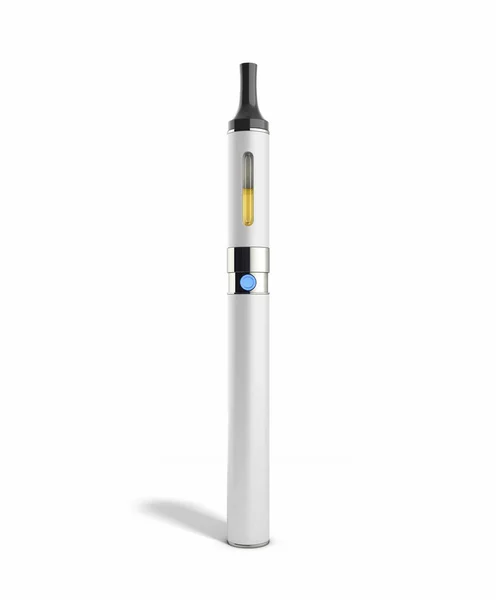Белый E-сигарета Устройство для бездымного курения 3d рендерить на белом — стоковое фото