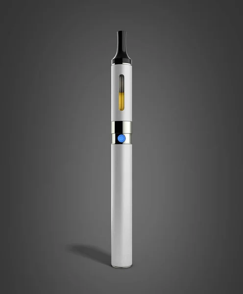 Белый E-сигарета Устройство для бездымного курения 3d рендерить на гради — стоковое фото