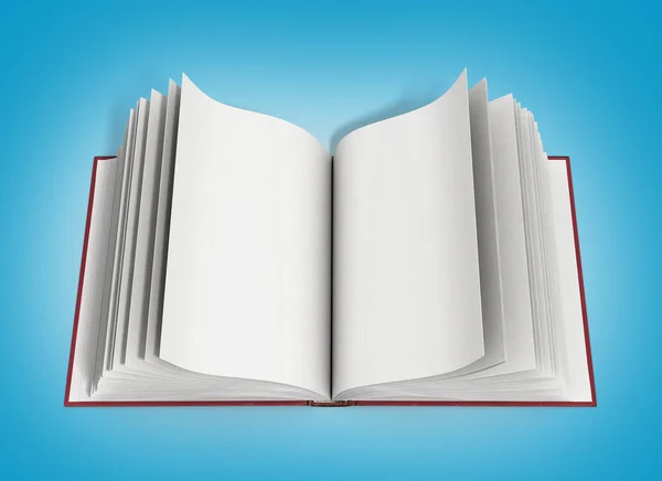 Libro aperto rendering 3d su sfondo sfumato — Foto Stock