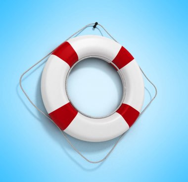 Lifebuoy 3d render degrade arka plan üzerinde