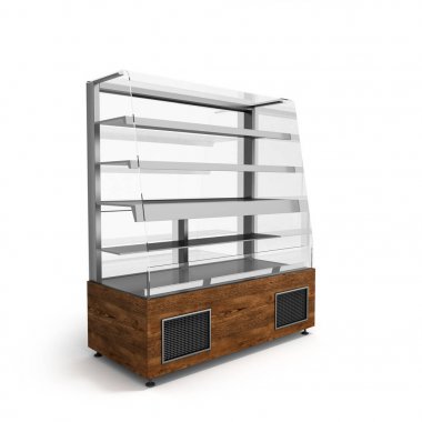 vitrin için tatlılar 3d render üzerinde beyaz izole