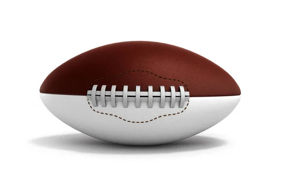 Bola de futebol americano 3d render isolado no fundo branco — Fotografia de Stock