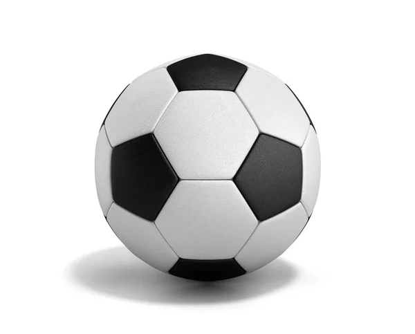 Soccer ball with shadow 3d render isolated on white — Stock Photo, Image