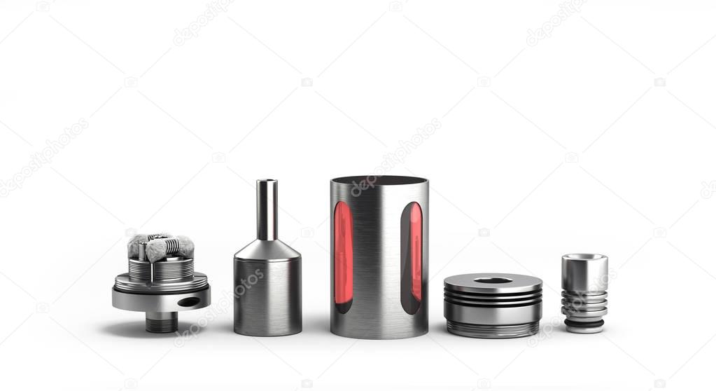 serviced atomizer in disassembled form for soaring electronic ci